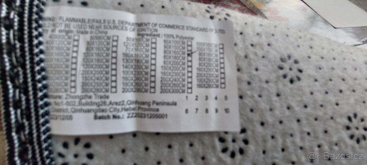 Předložka černá 80x160cm - 5