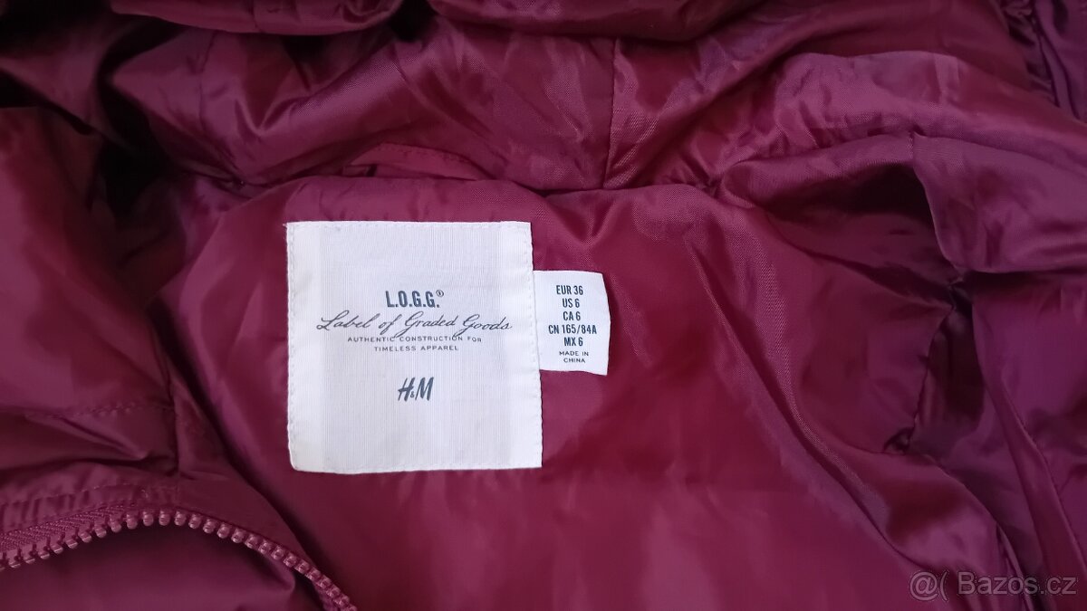 dámská nová péřová bunda s kapucí vel. S zn. H+M - 5