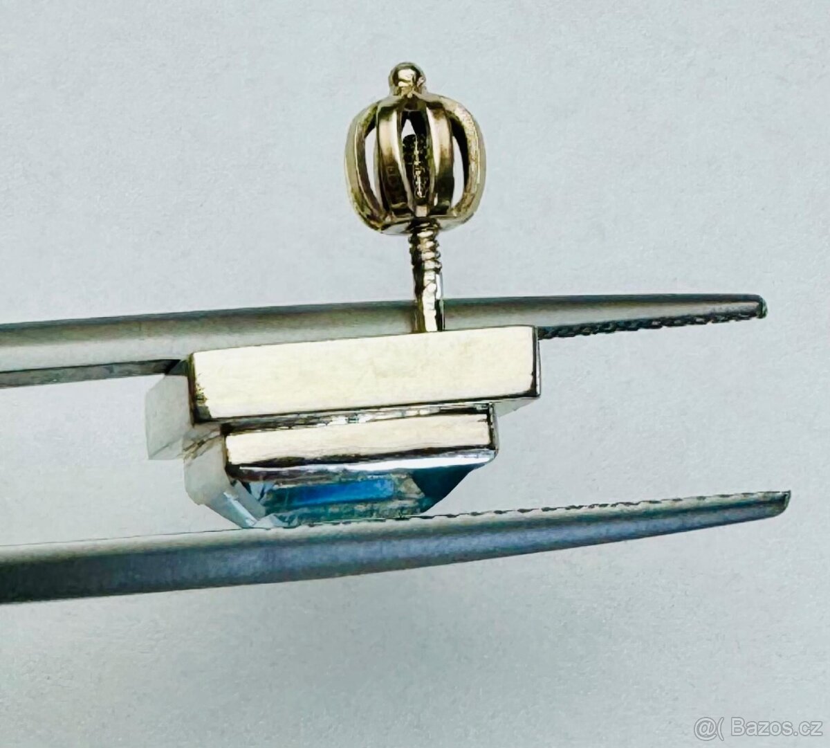 14K ZLATÉ NÁUŠNICE A PŘÍVĚSEK S AQUAMARINEM - VELMI KVALITNÍ - 5