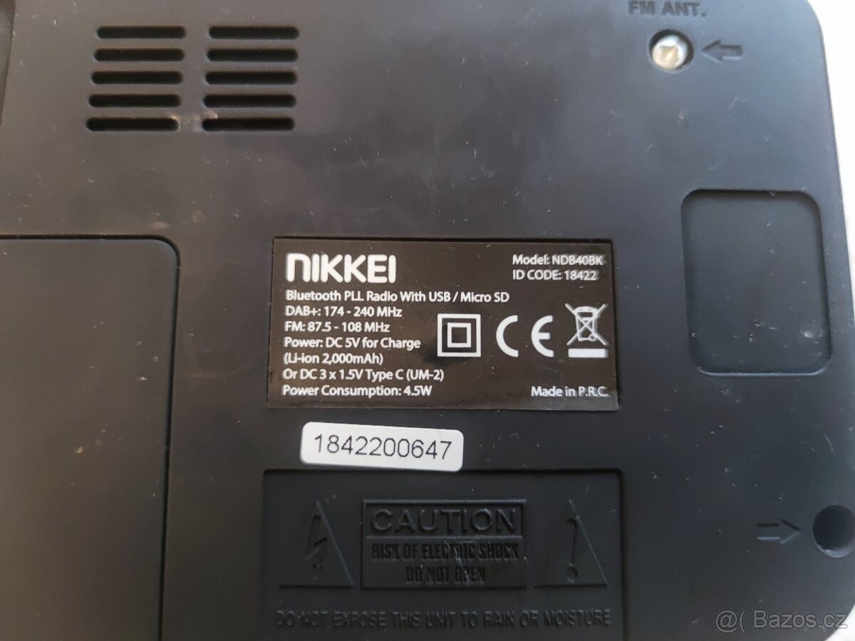 Přenosné DAB+ rádio Nikkei NDB40BK - 5