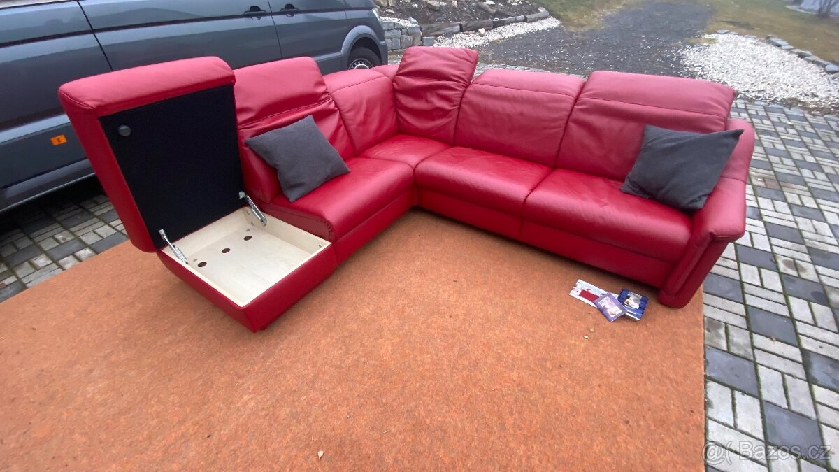 Kožená rohová souprava Himolla s Rodokmenem - 5