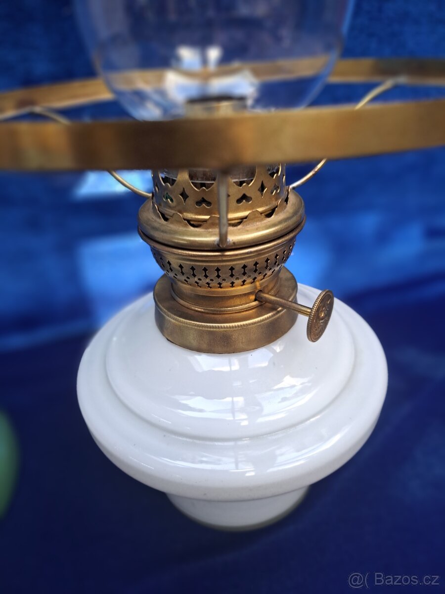 Secesní, petrolejová lampa - 5