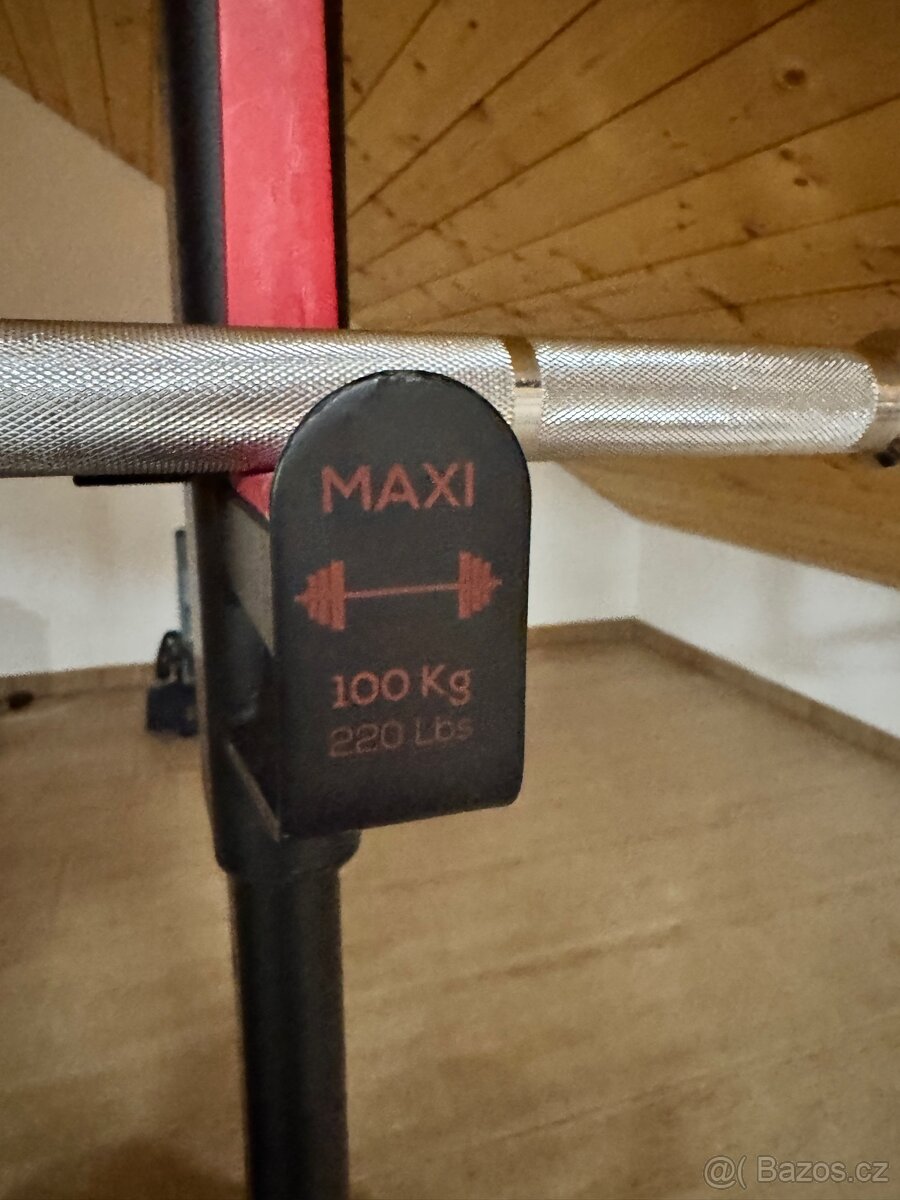 Domyos bench + rack + osa + 80 kg závaží - 5