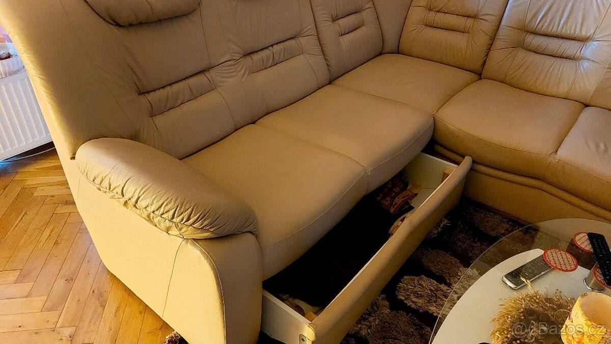 Kožená sedací souprava do U - 5