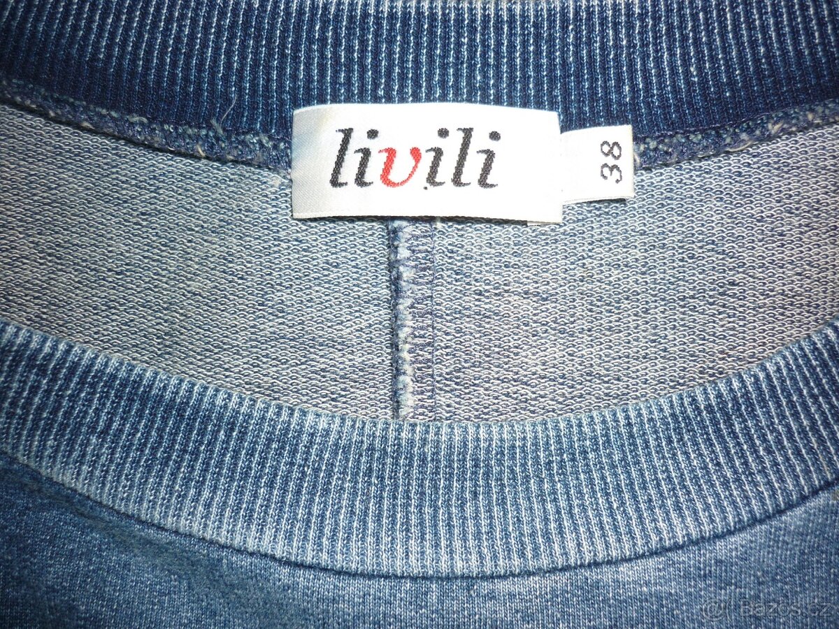 Dámské modré šaty džínového vzhledu Livili - 5