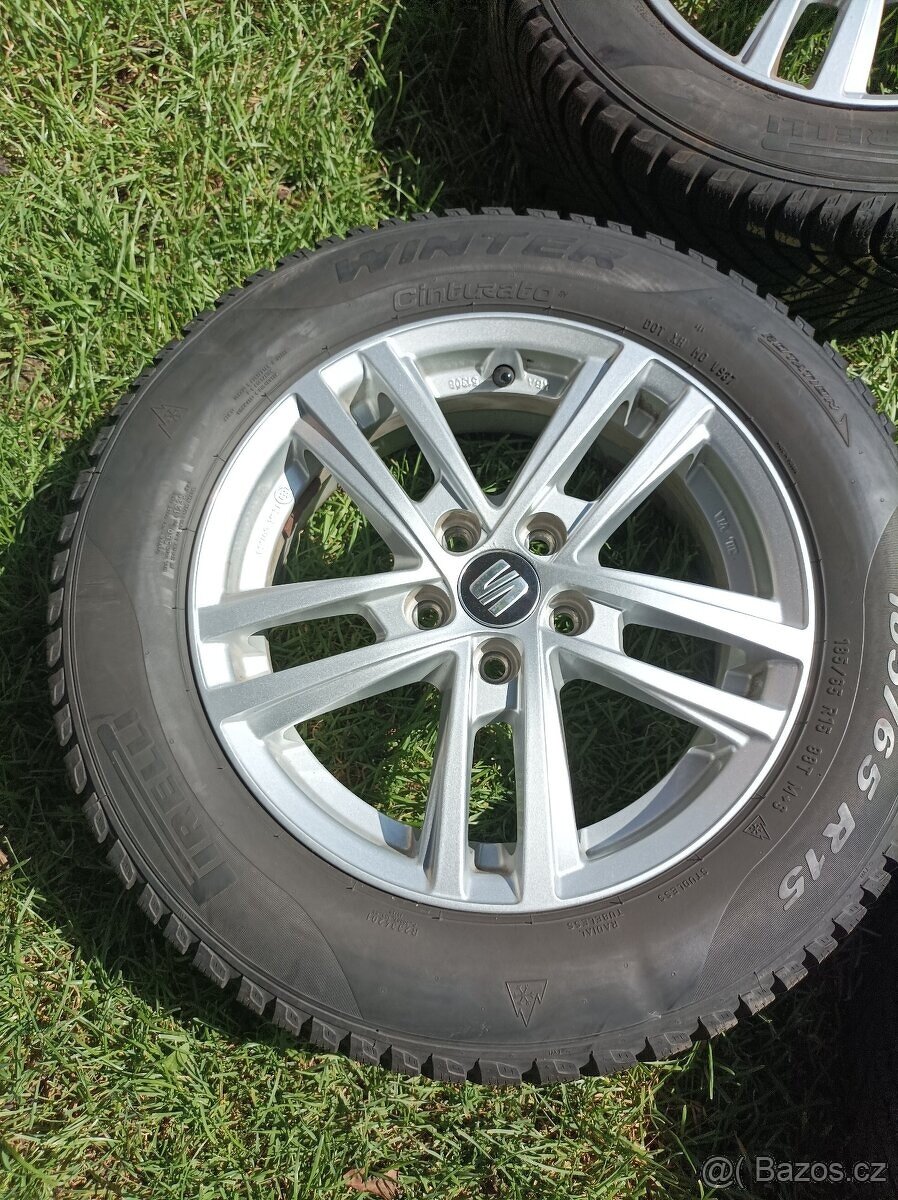 Zimní sada originál Seat 5x100 Pirelli 185/65/15 Ibiza - 5