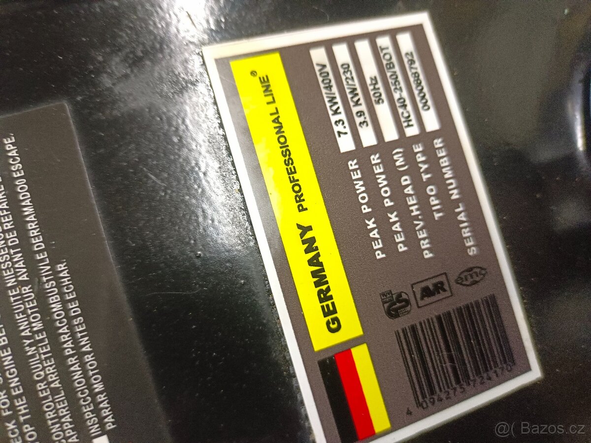 Elektrocentrála, Generátor Gessfeld GF1200V8 - 5
