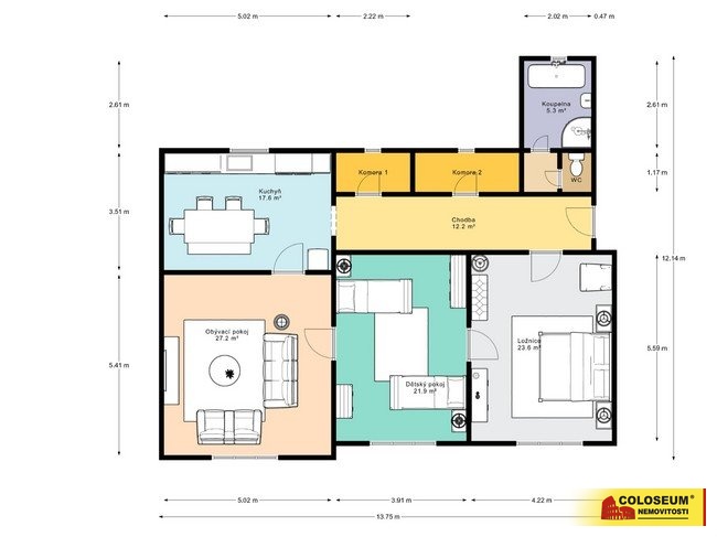 Bruntál, OV 3+1, 116 m2, rekonstrukce – byt, ev.č. V1372V032 - 5