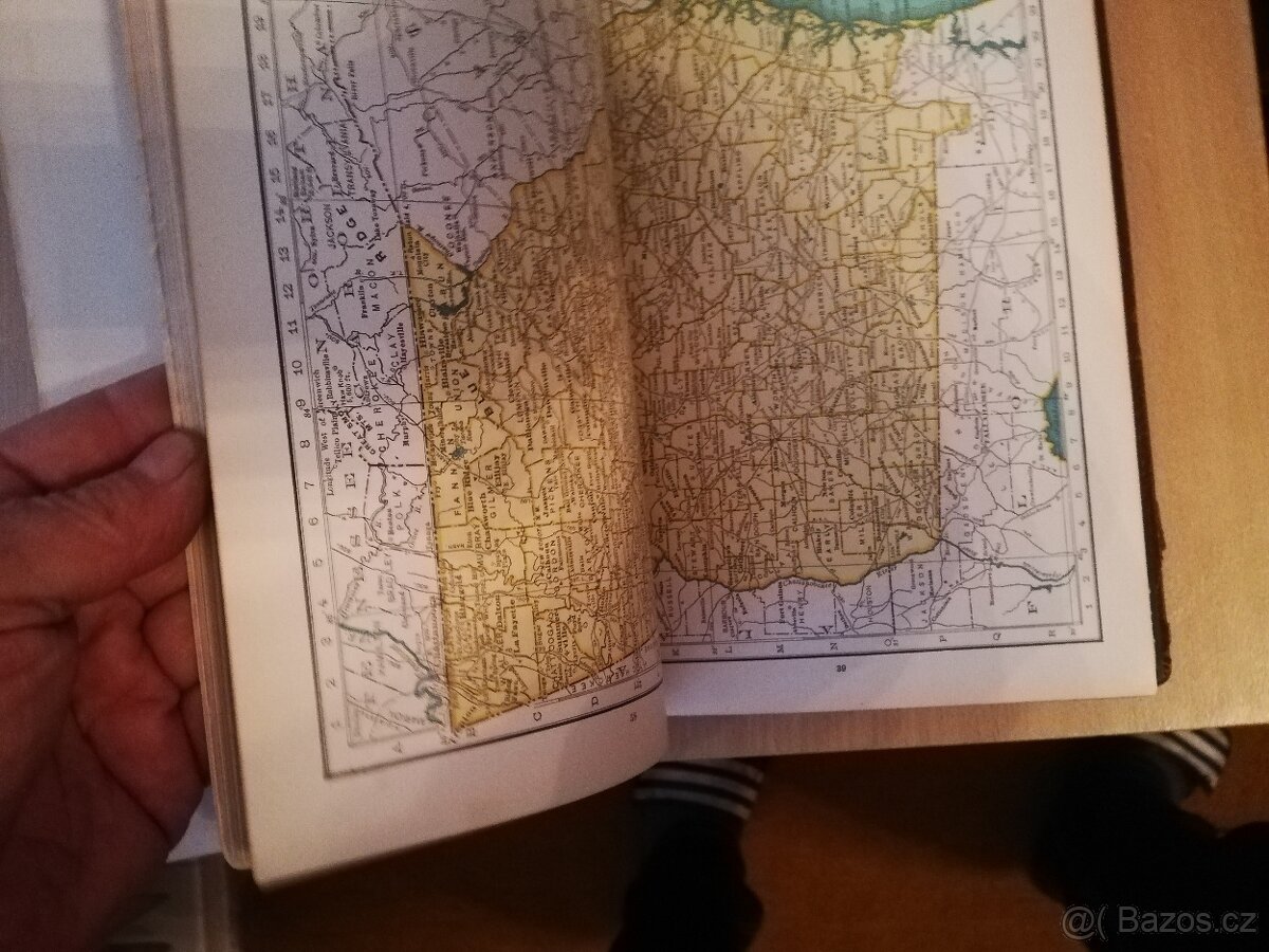 World Atlas , Samuel Harris lIlinois USA - 5