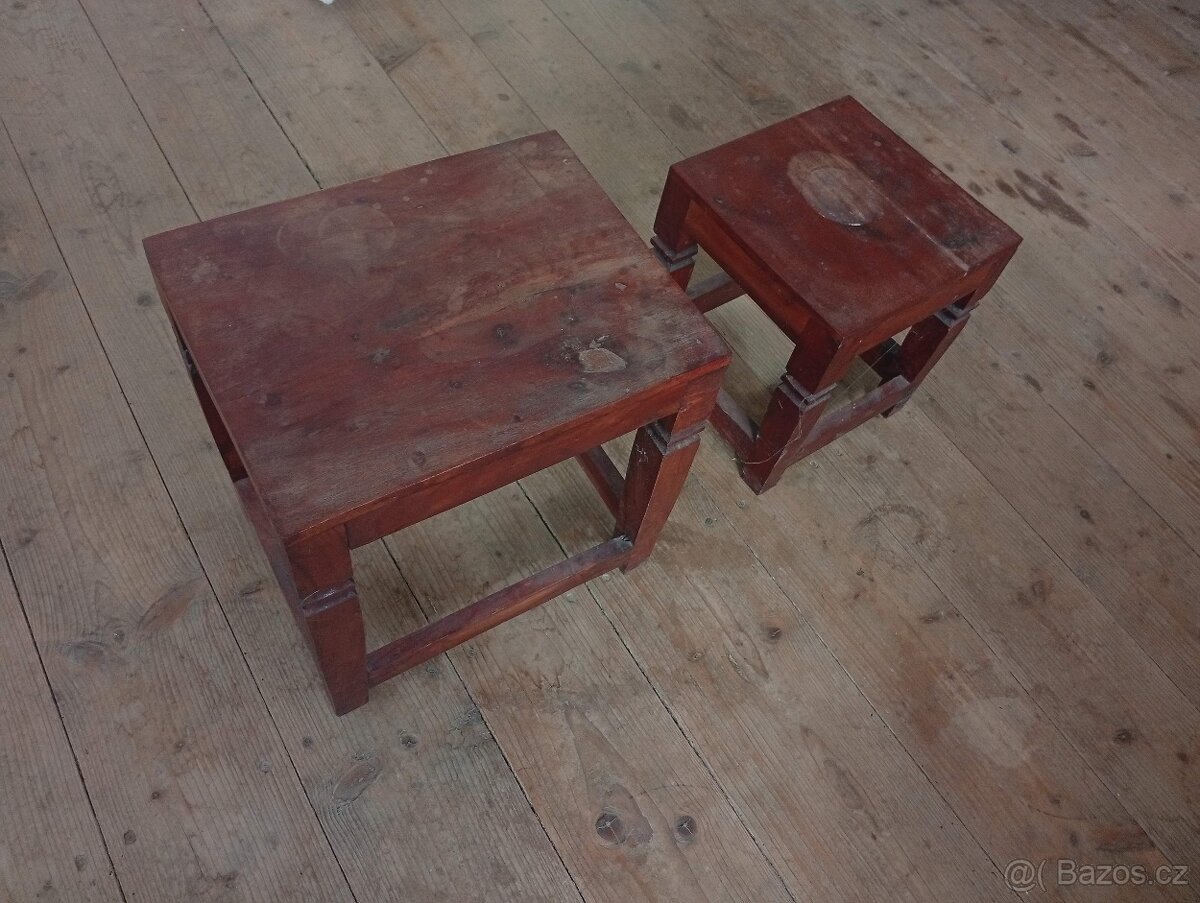 Starožitný stůl + 5 židlí, 2 stoličky - 5