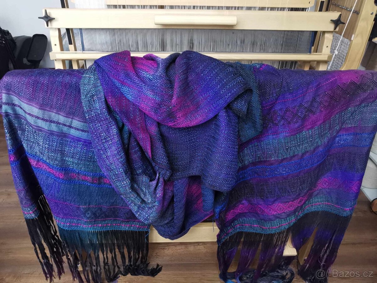 Hedvábný šátek pro nošení miminka - 5