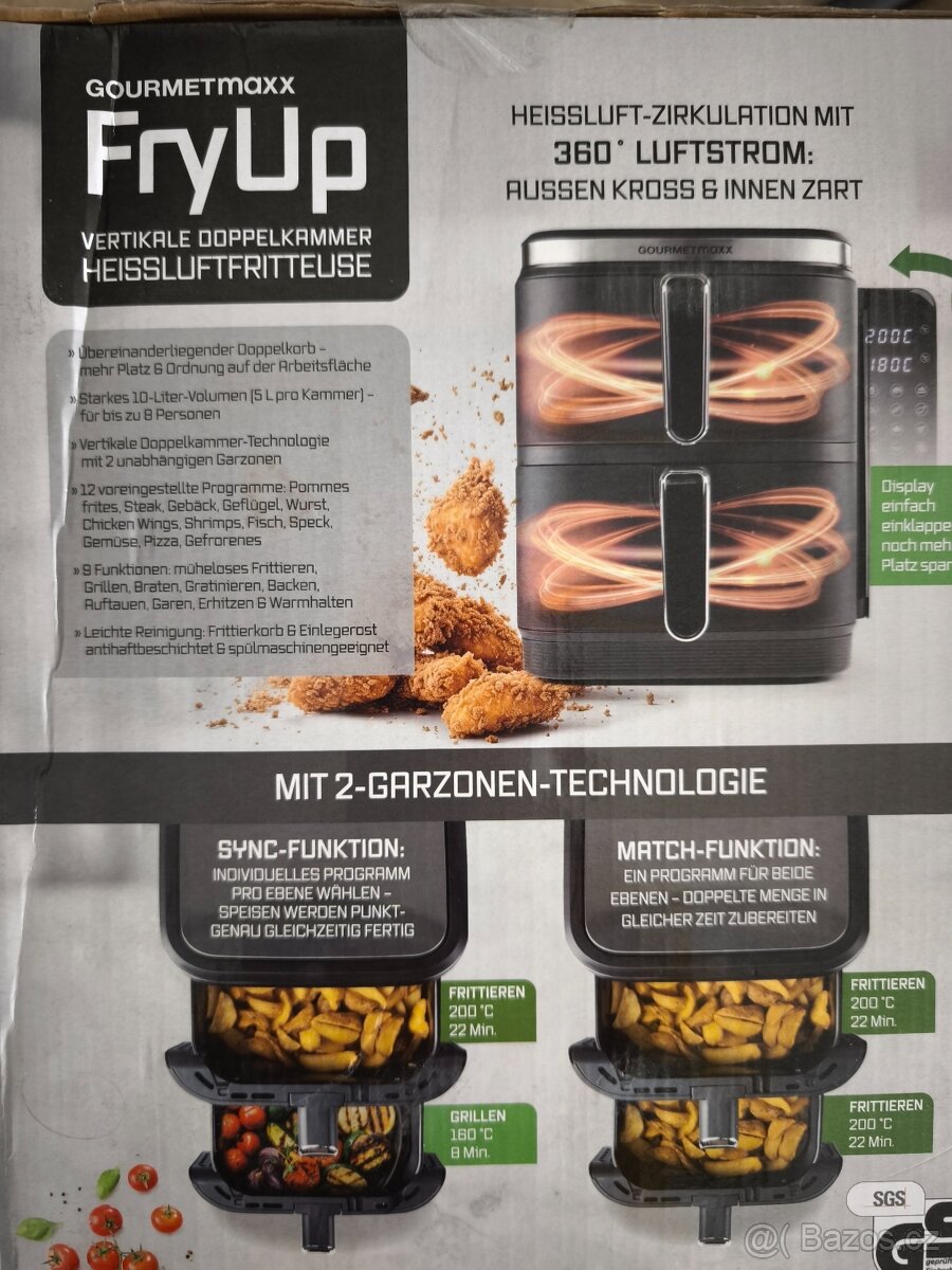 Dvoukomorová horkovzdušná friréza objem 10l - 5