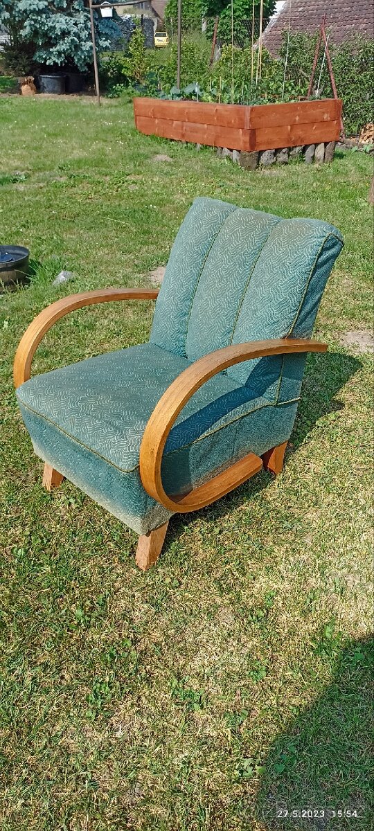 Křeslo Halabala velice solidní - 5