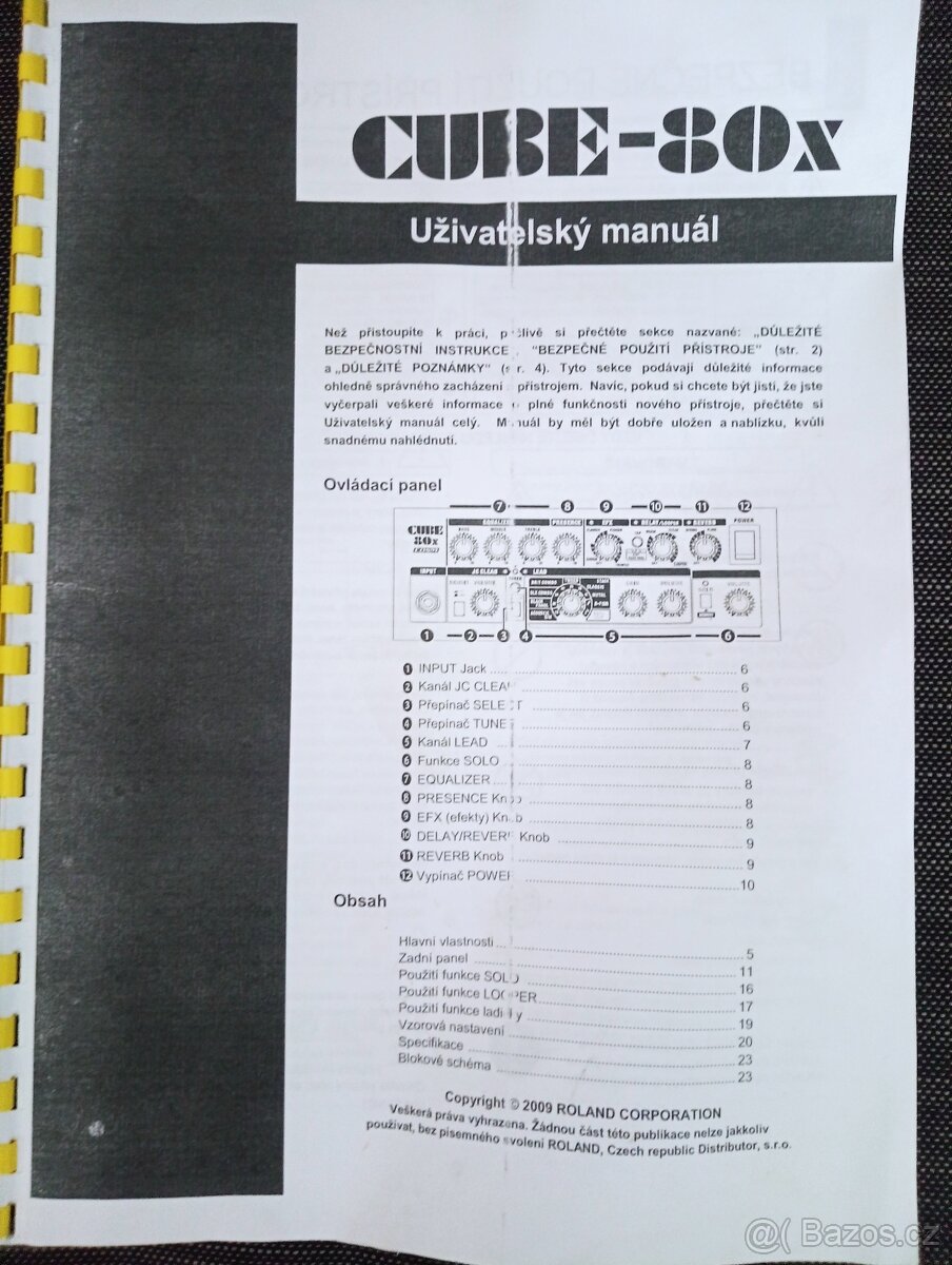 Kytarové kombo+footswitch+manuál - 5