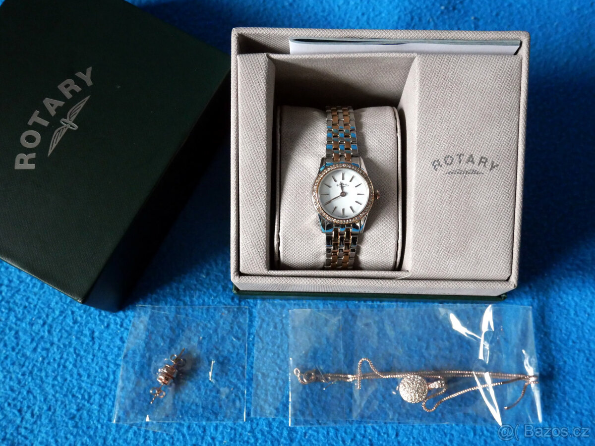 ROTARY Verona sada hodinek, řetízku, náušnic, nové, -4000 Kč - 5