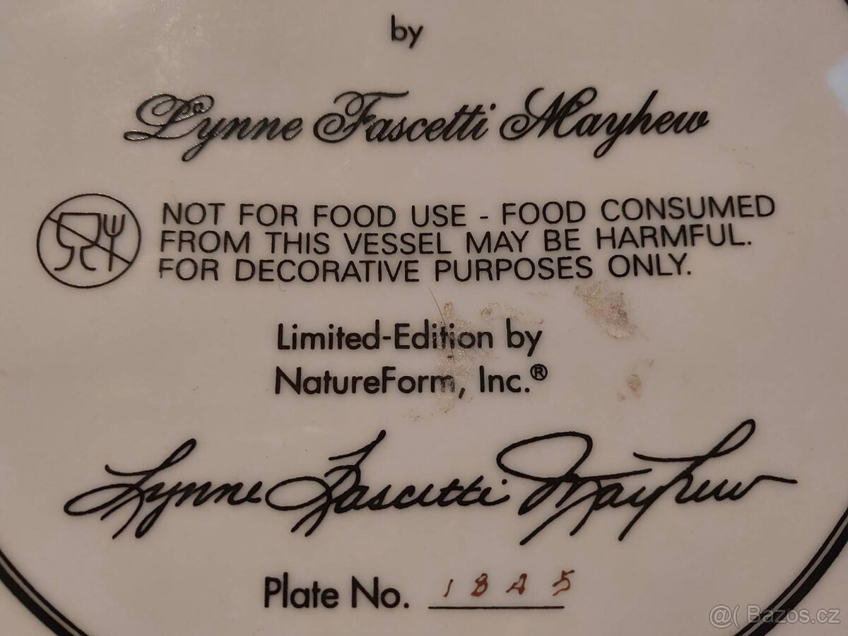 Dekorativní talíř se pštrosem z r. 1994, limit.ed. - 5