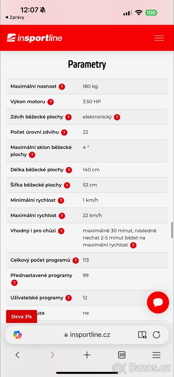 Běžecký pás inSPORTline inCondi T400i - 5