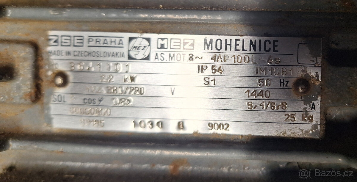 Elektromotor MEZ Mohelnice - 2,2 kW - 5
