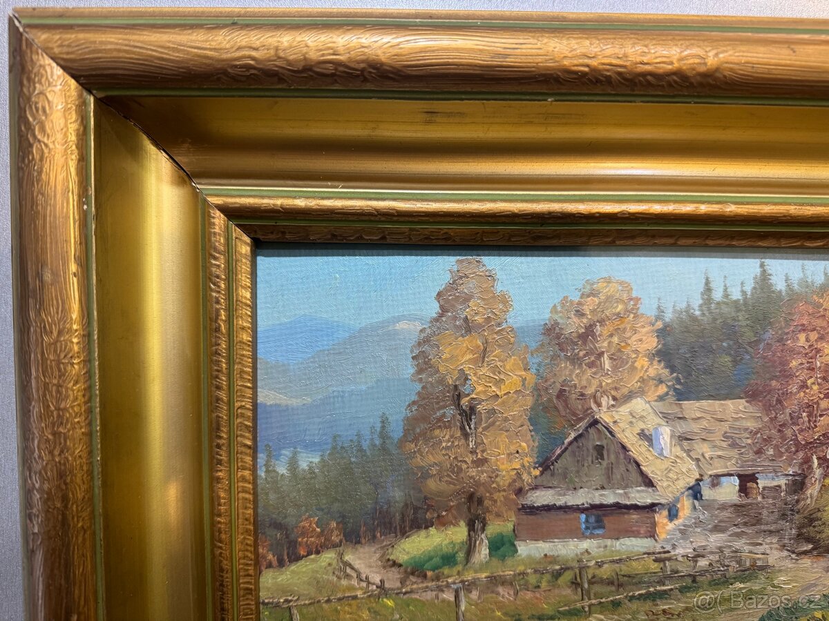 obraz Krajina s chalupou - 5