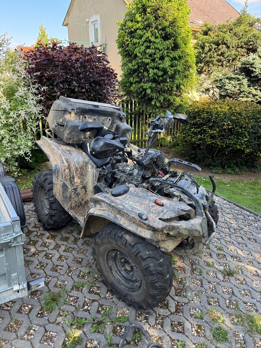 Yamaha Grizzly 700 po nehodě