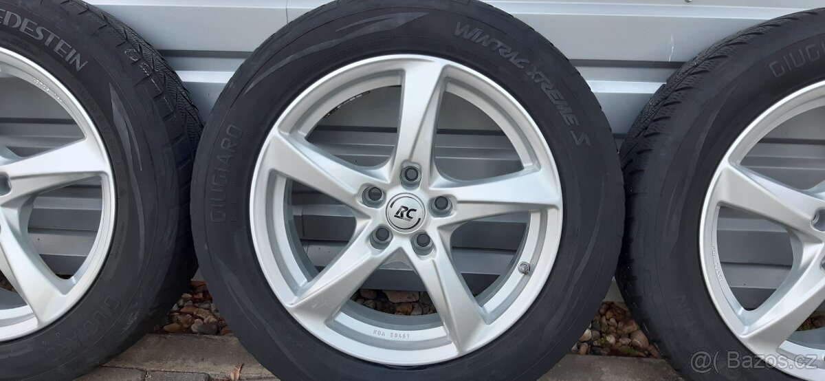 Alu sadu 5x112 r17 RC vw Tiguan zimní pneu - 5