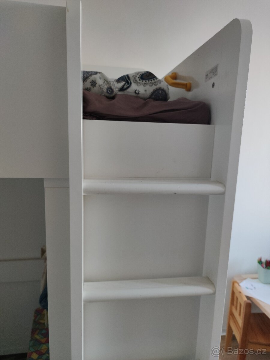 Palanda, vyvýšená postel patro 90x200 Ikea - 5
