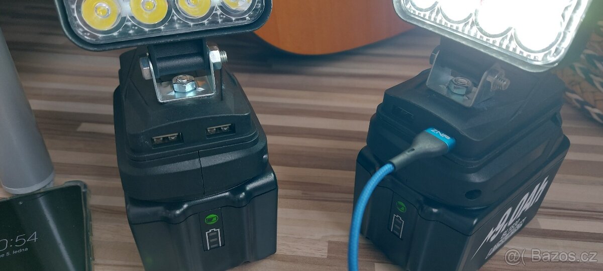 Led světlo,pro Aku Makita 4palcový přenosný reflektor,2x USB - 5