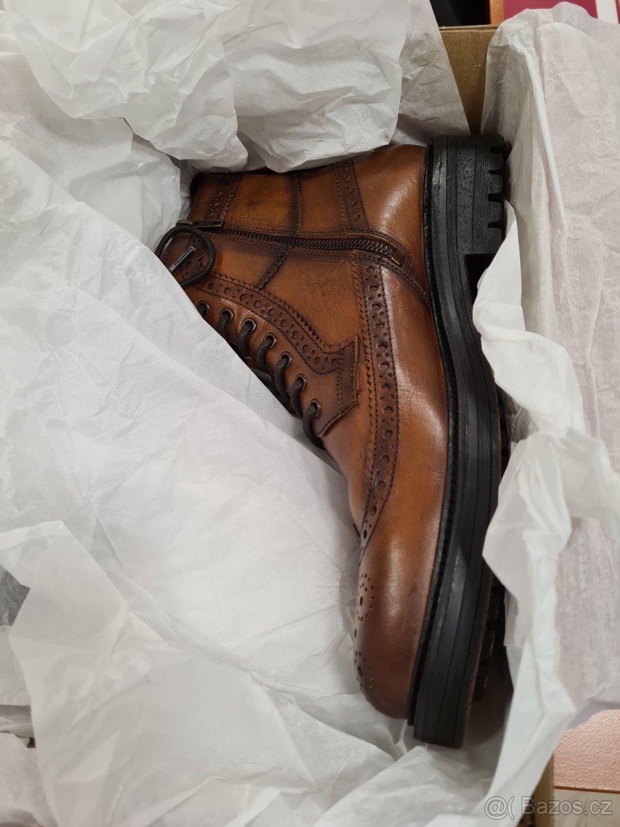 Pánské kožené zimní elegantní boty - Baťa - 5