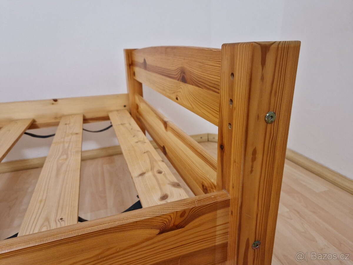 Jednolůžková dřevěná postel - 5