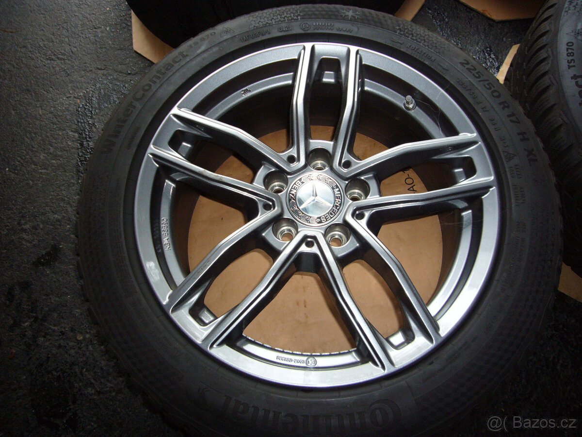 ZIMNÍ ALU KOLA MERCEDES 17" 7,5" et-42,stř.-66,6, - 5