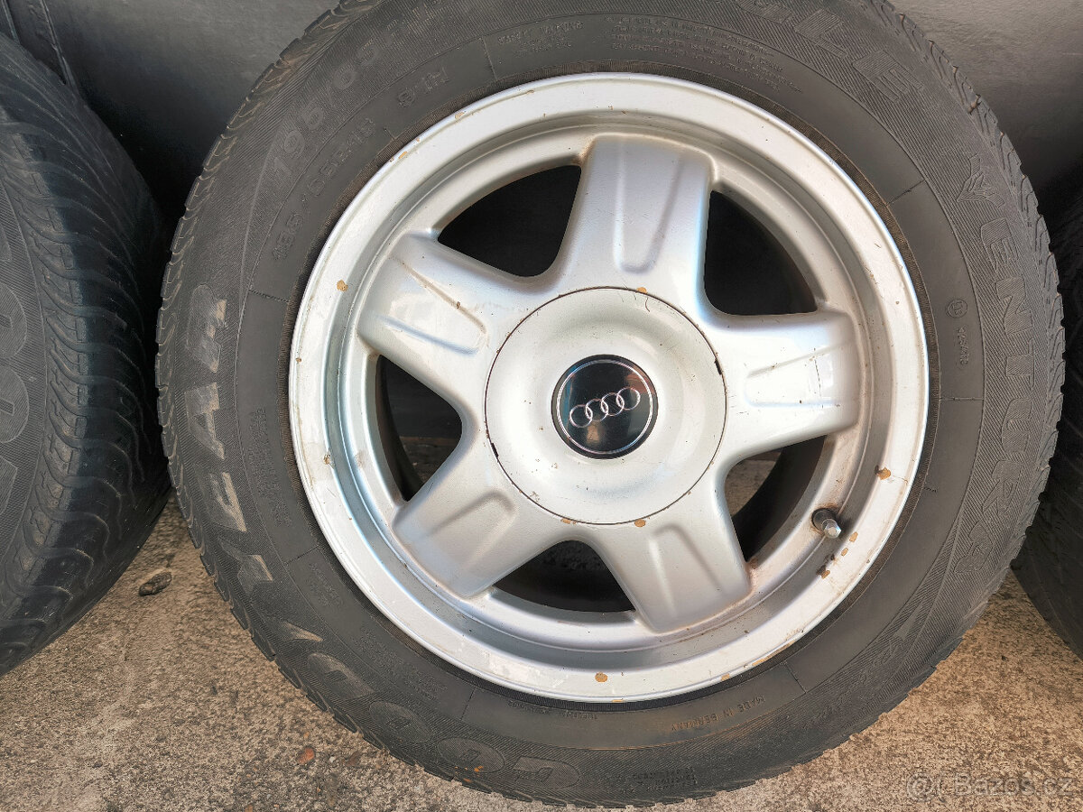 Alu Kola Originál R15 4x108 Audi Cabrio,Coupe-TOP - 5