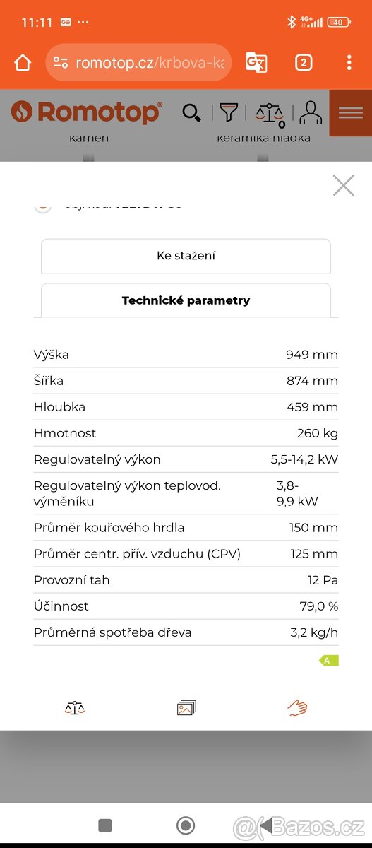 Romotop telde 30 krbová kamna - 5