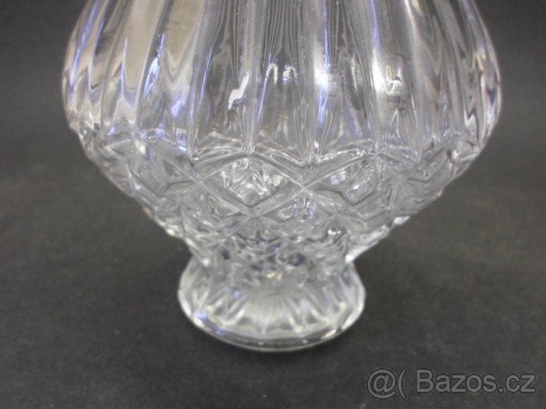 STARÁ NÁDHERNÁ KARAFA ČIRÉ LISOVANÉ SKLO LIBOCHOVICE TOP STA - 5