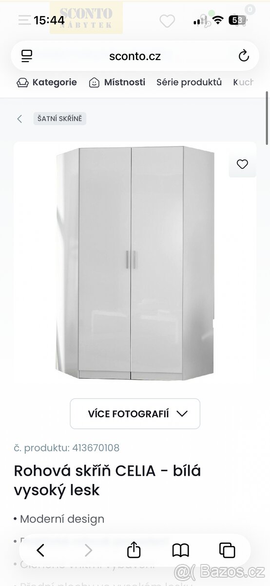 Rohová skříň s nástavcem - 5