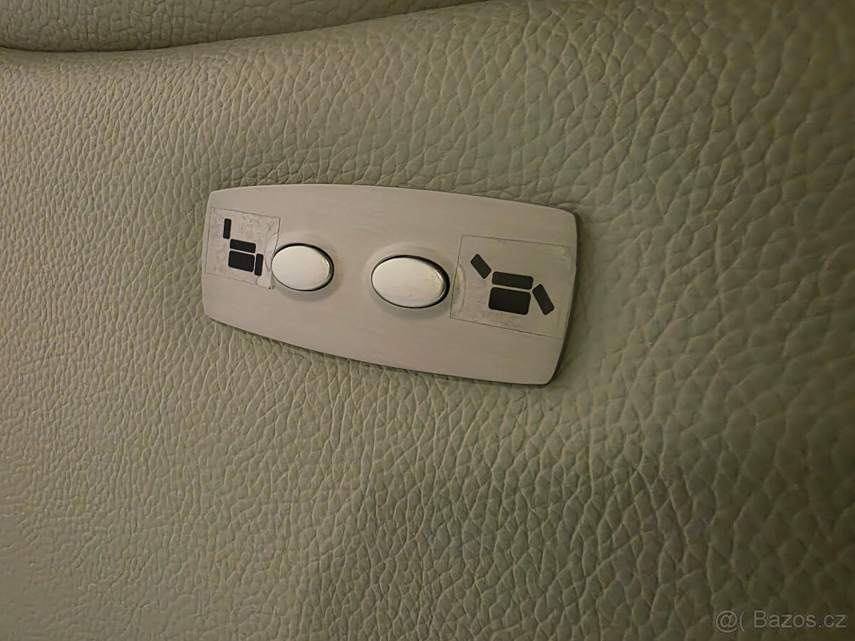 Nová relax rohová sedačka kůže NEW EVA krémová - 5