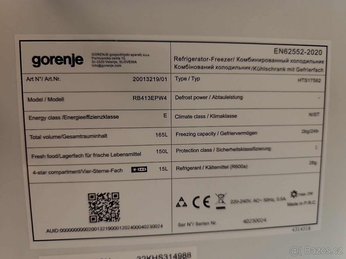 Lednička Gorenje NOVÁ - 5