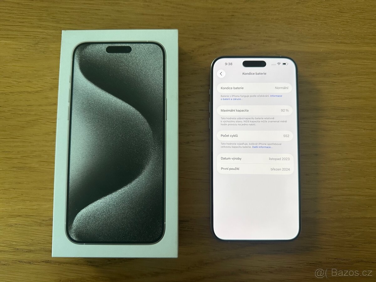 Iphone 15 Pro Max 256Gb Bílý Top Stav - 5