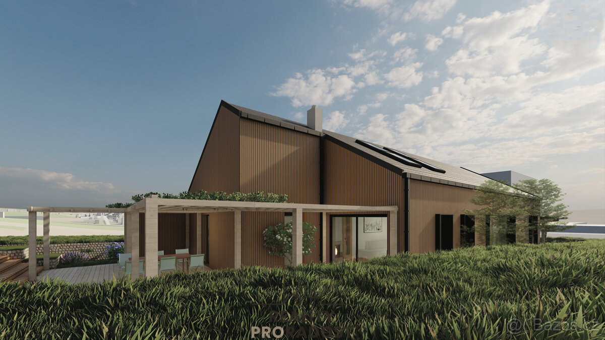 Prodej stavebního pozemku 814 m² s projektem na RD 5+kk - 5