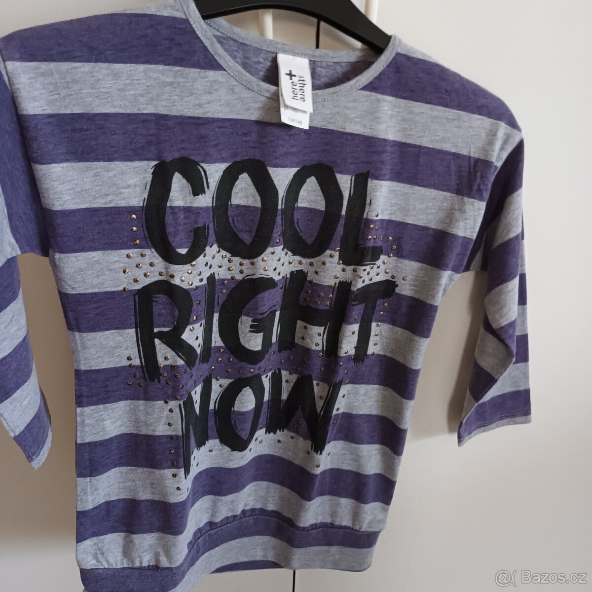 5x bavlněné triko s dl.rukávem 134-140 - 5