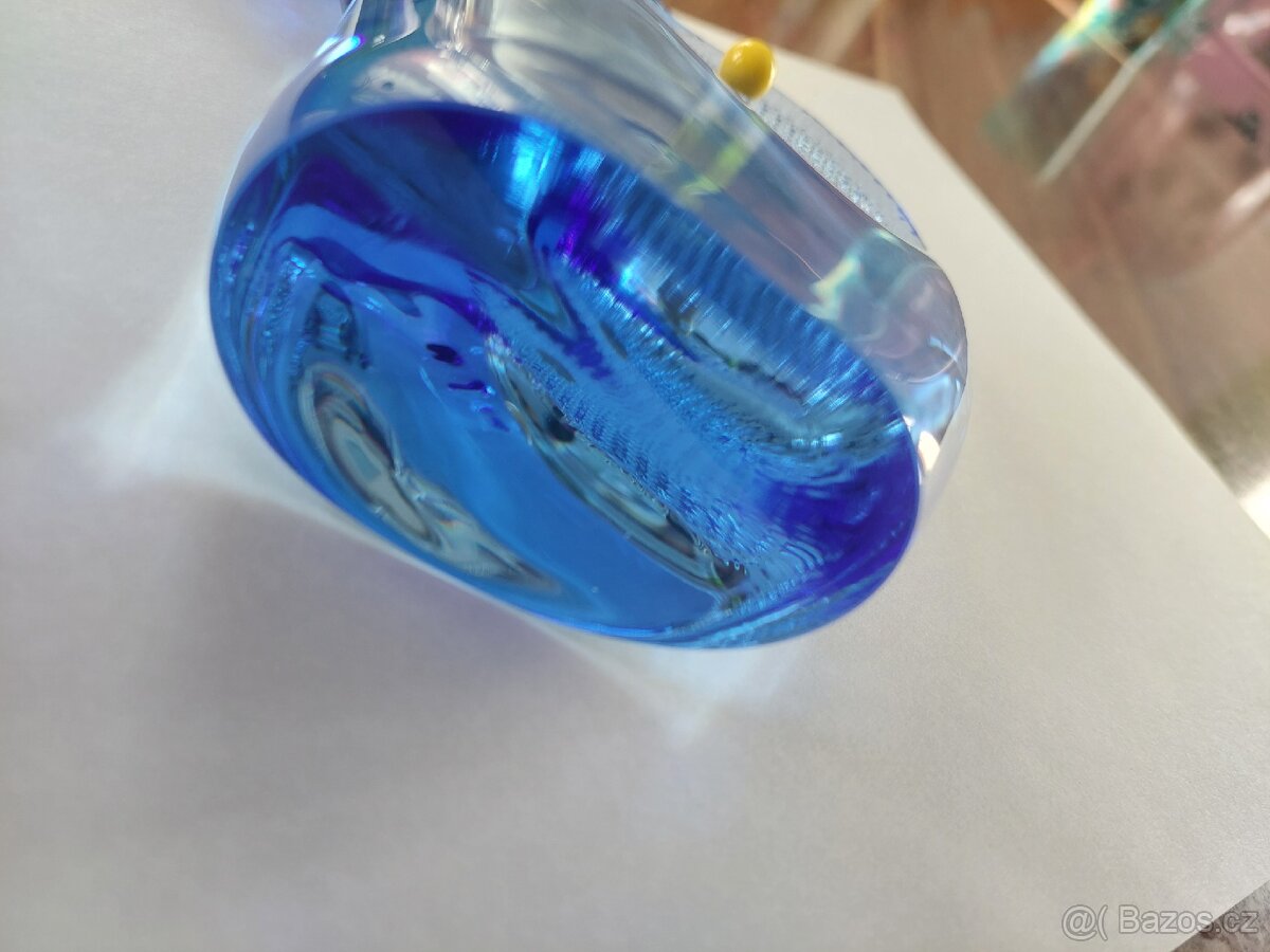 Skleněné těžítko hlava ptáka - 5