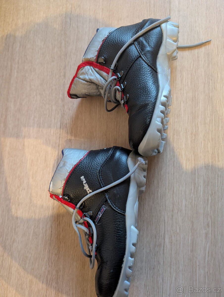 Dětské běžky 130 cm a boty 34 a 21,3 cm,vázání NNN,hůlky - 5