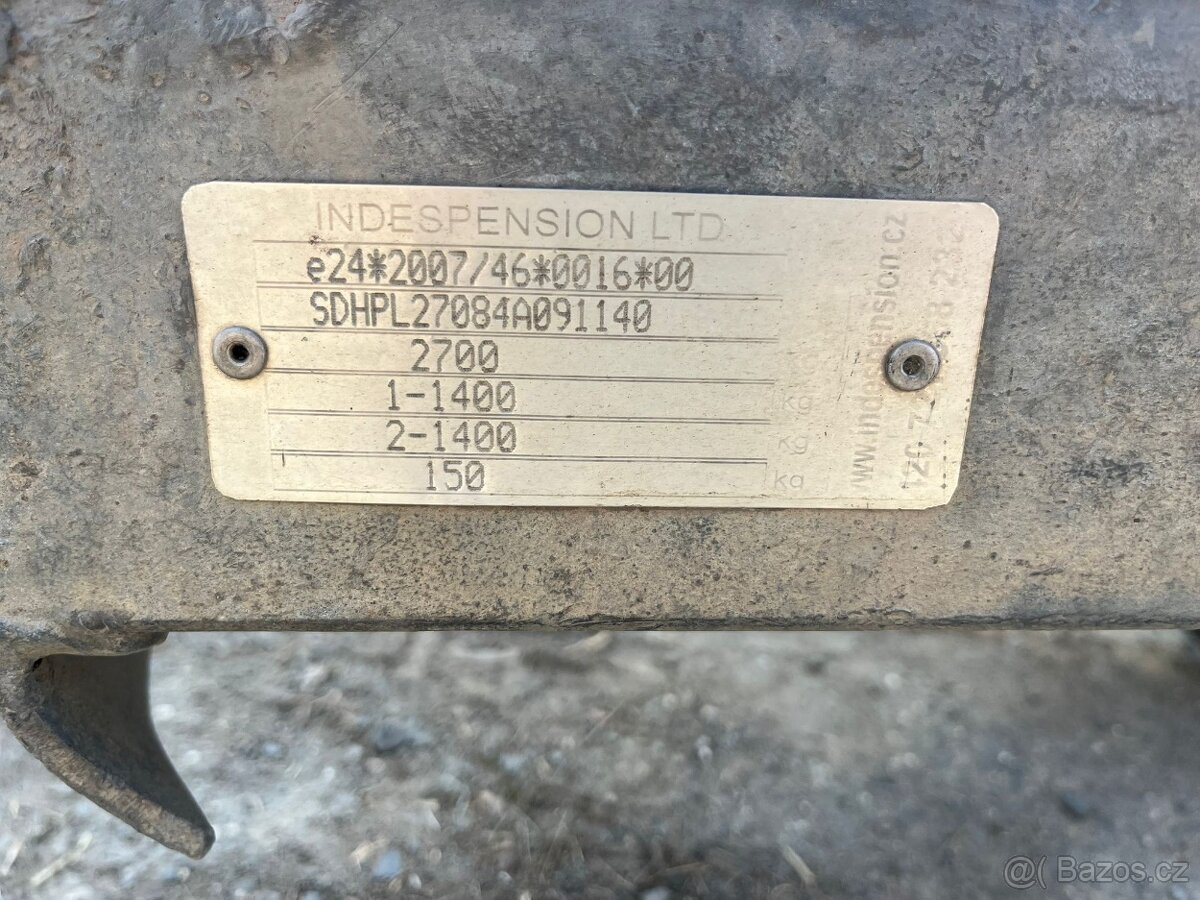 Přepravník strojů za auto Indespension– nosnost 2700 kg - 5