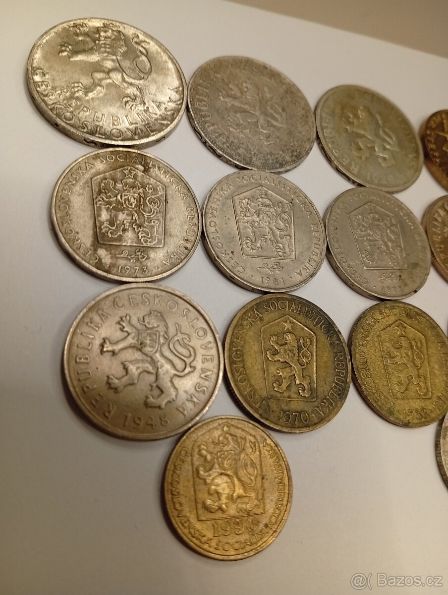 KONVOLUT MINCÍ ČESKO SLOVENSKO A STŘÍBRNÉ MINCE - 5