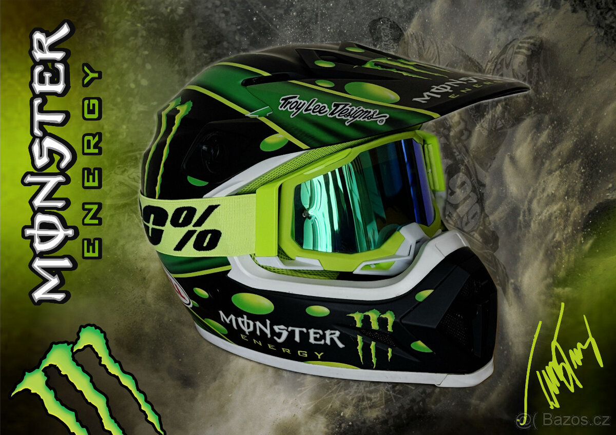 BELL MX-9 MIPS Showtime Replika Monster Svart/Grön - 5