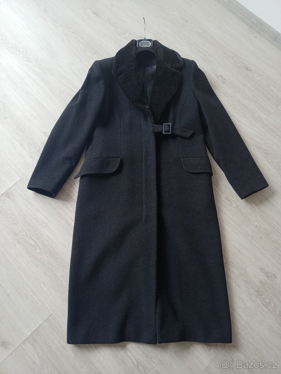 Vlněný kabát s kašmírem vel. 40/L - 5
