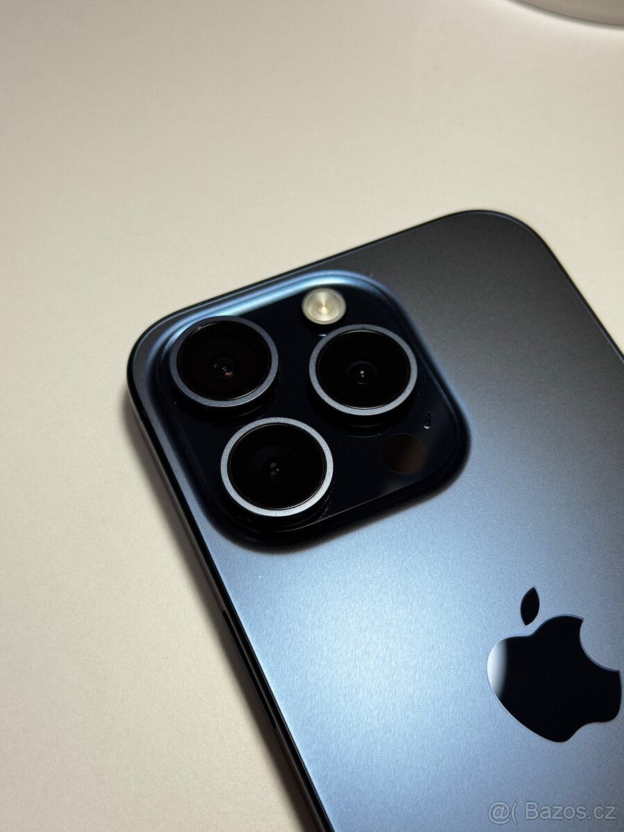 Apple iPhone 15 Pro, 256GB modrý titan, záruka 11.01.2026 - 5