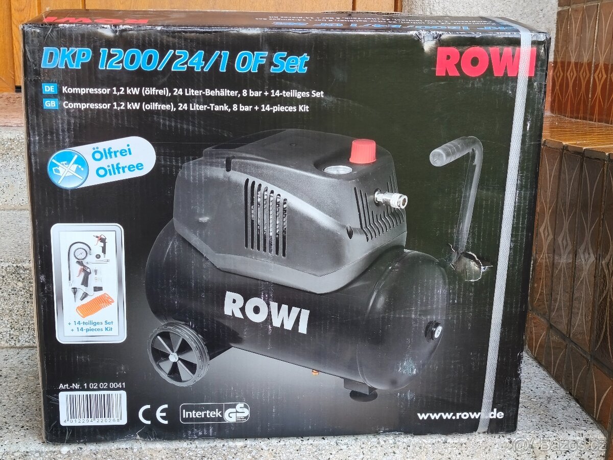 Prodám NEPOUŽITÝ Bezolejový kompresor ROWI DKP 1200/24/1 OF - 5