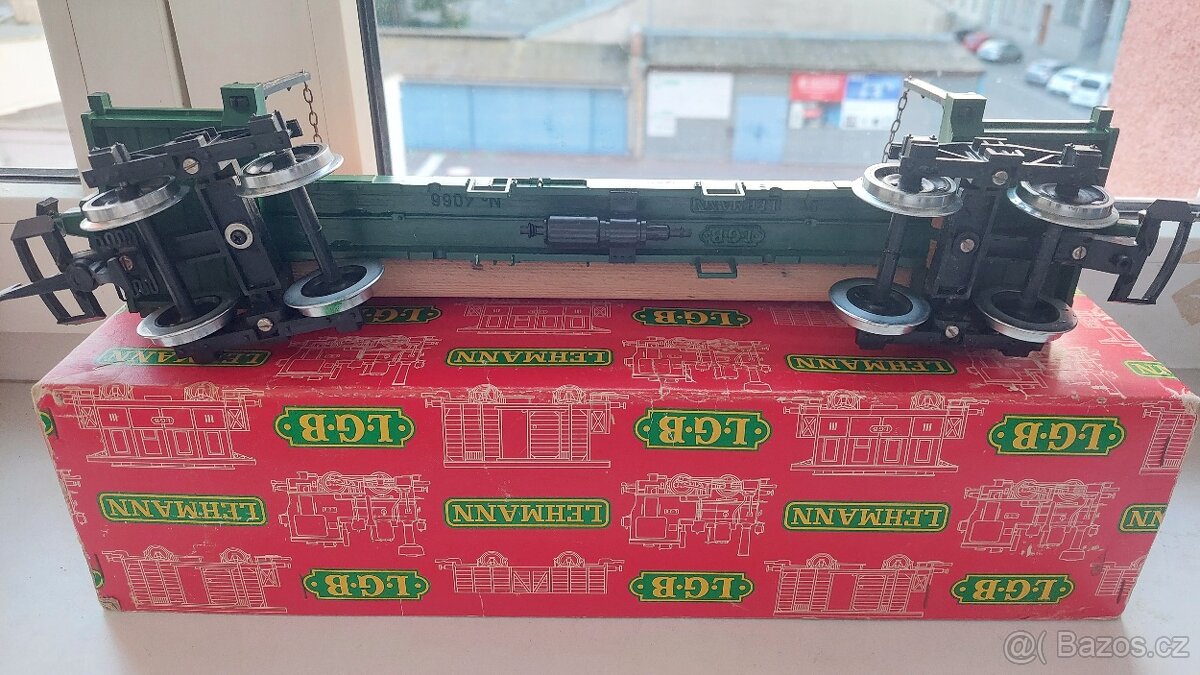 LGB 4066 - 4nápr. vůz na přepravu kmenů, trámů vč.obalu - 5