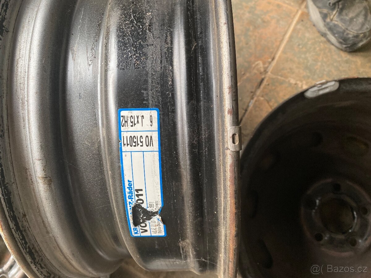 Plechové disky 5x100 6Jx15 ET 38 R15 - 5