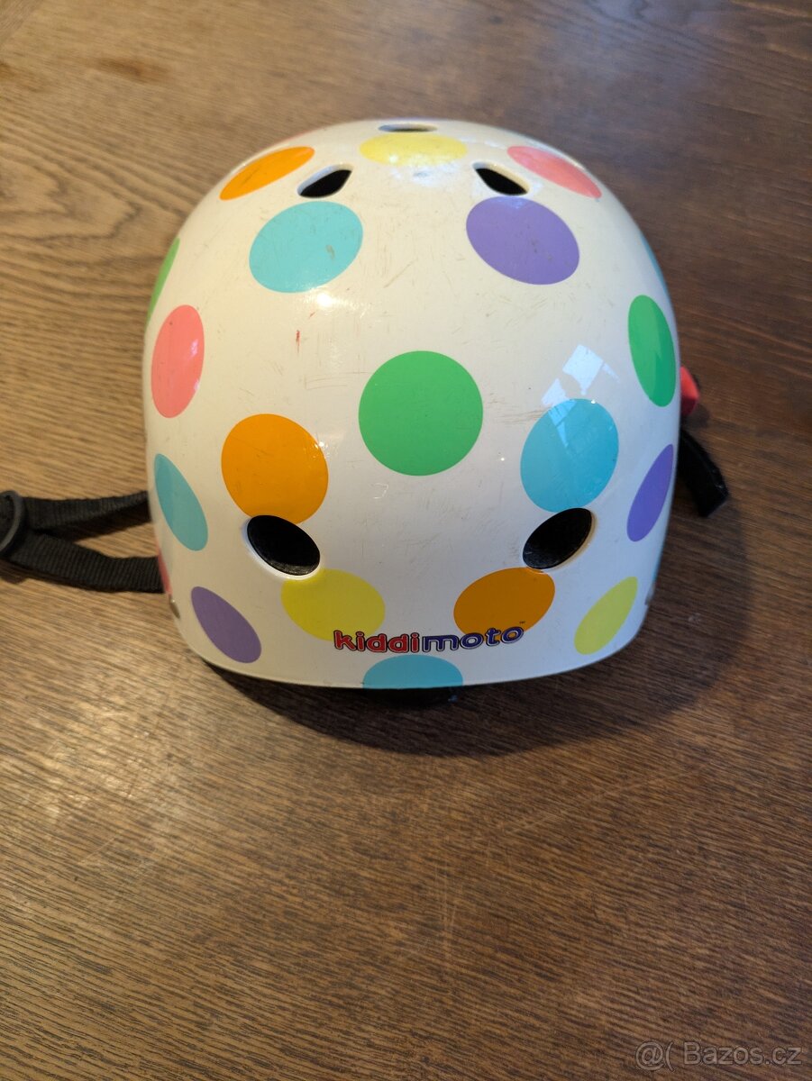 dětská helma na kolo Kiddimoto, puntíky - 5